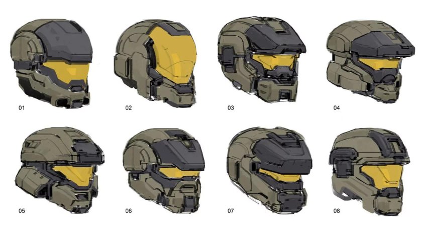 Halo шлемы Concept Art