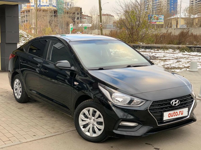 Хендай Солярис 2017 года черный