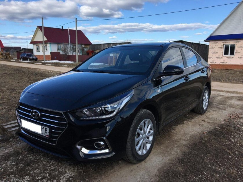 Хендай Солярис 2017 года черный