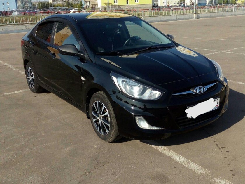 Хендай Солярис седан черный 2014