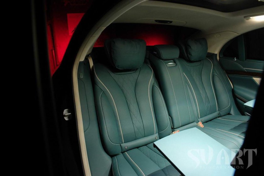 Зеленый салон на w221