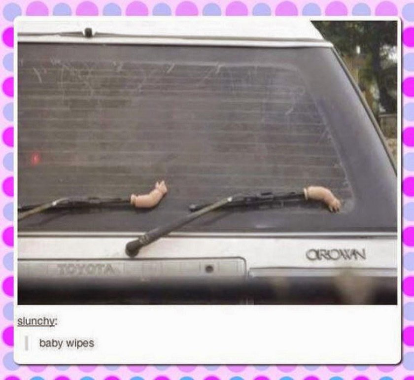 Смешные дворники на машине