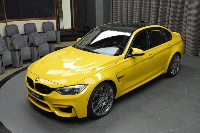 BMW m3 Competition f80 Yellow