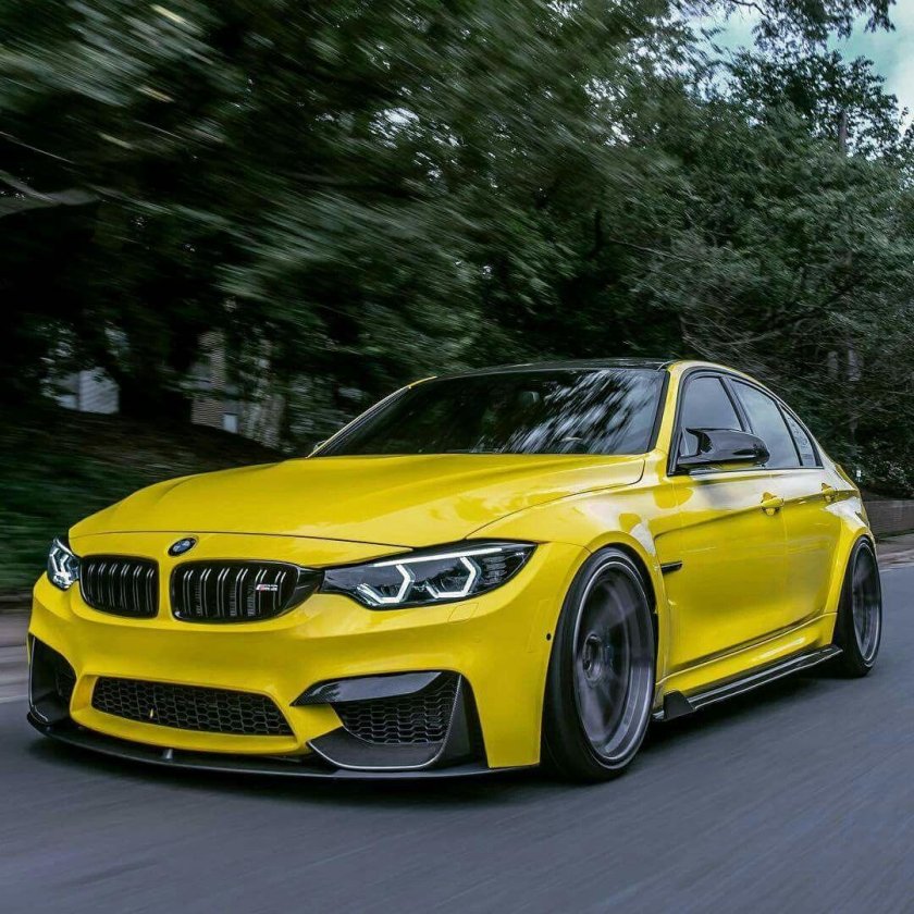 BMW f30 желтая
