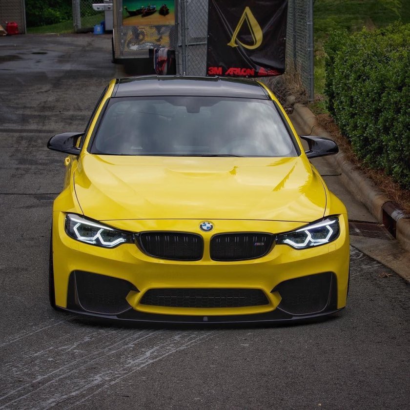 BMW f30 желтая