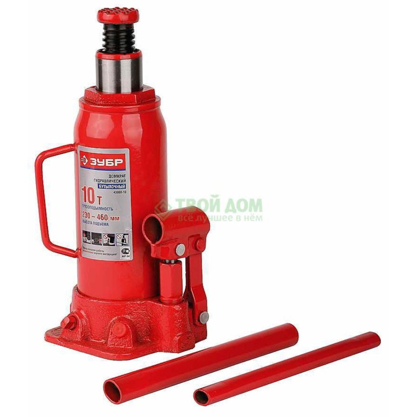 Гидравлический бутылочный домкрат зубр
