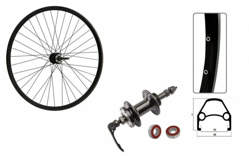 Колесо заднее для велосипеда 26 дюймов под трещетку