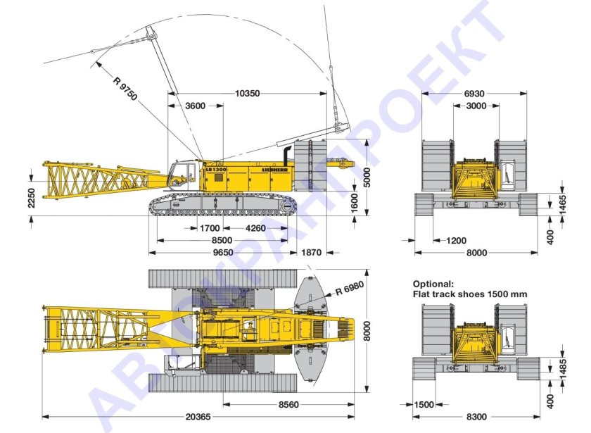 Гусеничный кран Liebherr LR 1300