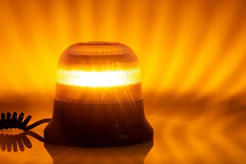 Проблесковый Маяк желтый led