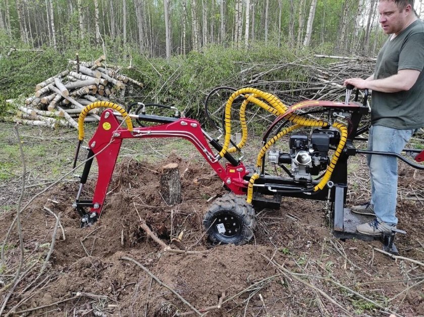 Самодельный мини экскаватор