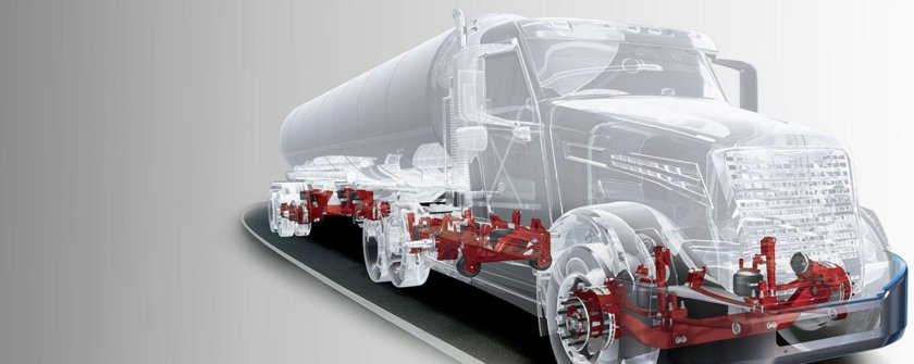 Тягач в разрезе