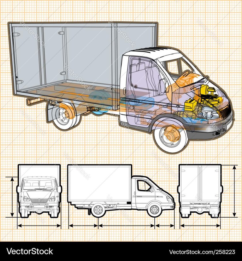 Газель чертеж