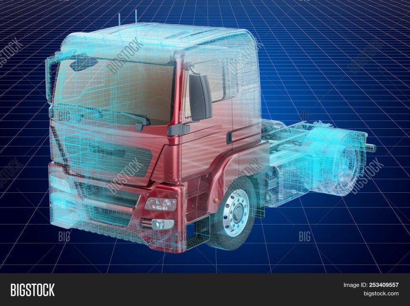 Фура 3d модель