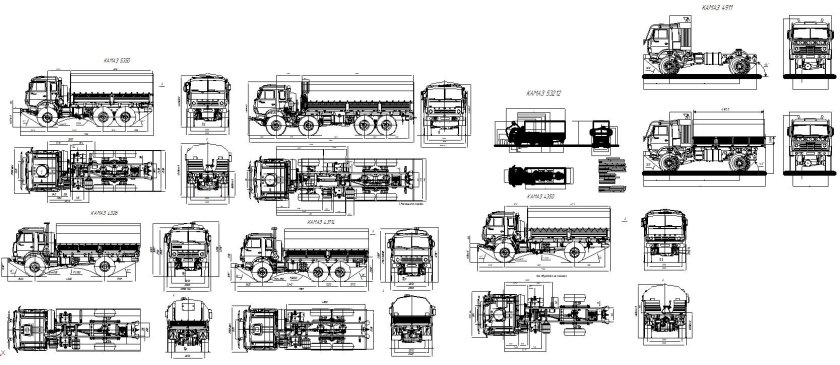 КАМАЗ 4310 чертеж