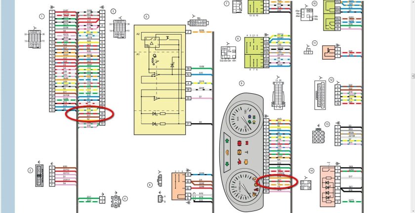 Схема электрооборудования ВАЗ Гранта стандарт