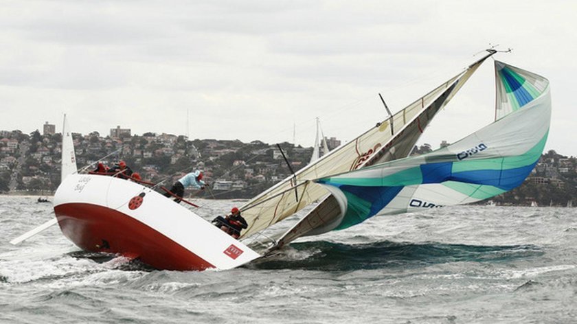 Брочинг парусной яхты