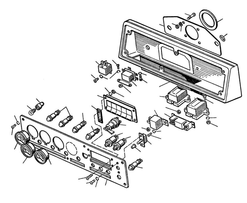 Щиток приборов трактора т170