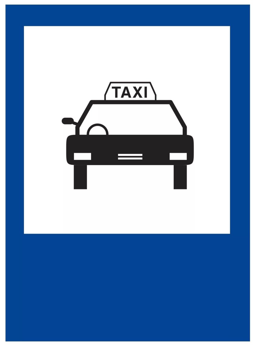 Дорожный знак такси