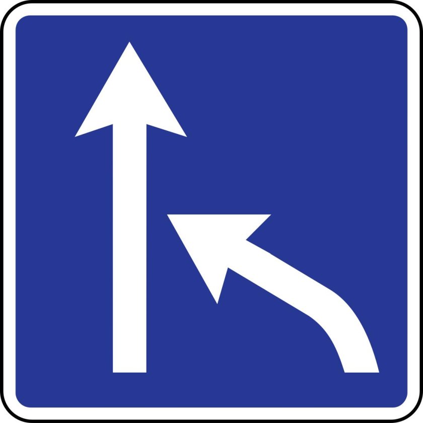 Знак конец полосы