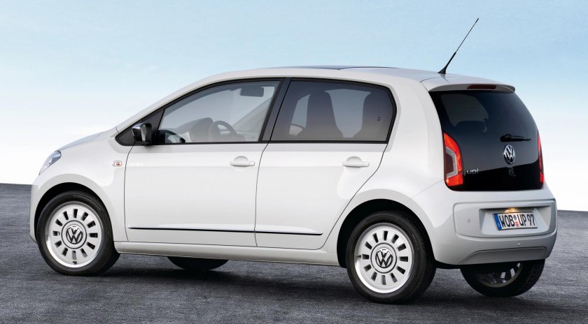 Машина маленькая простая четырехдверная