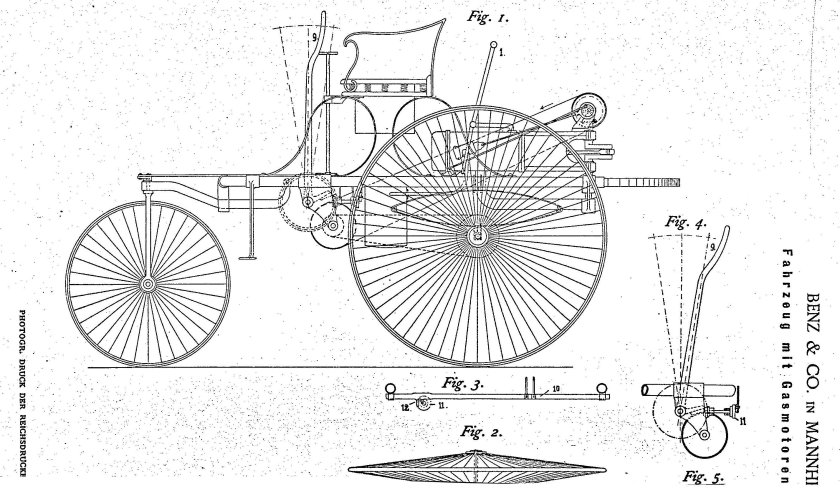 Benz Patent-Motorwagen 1886 двигатель