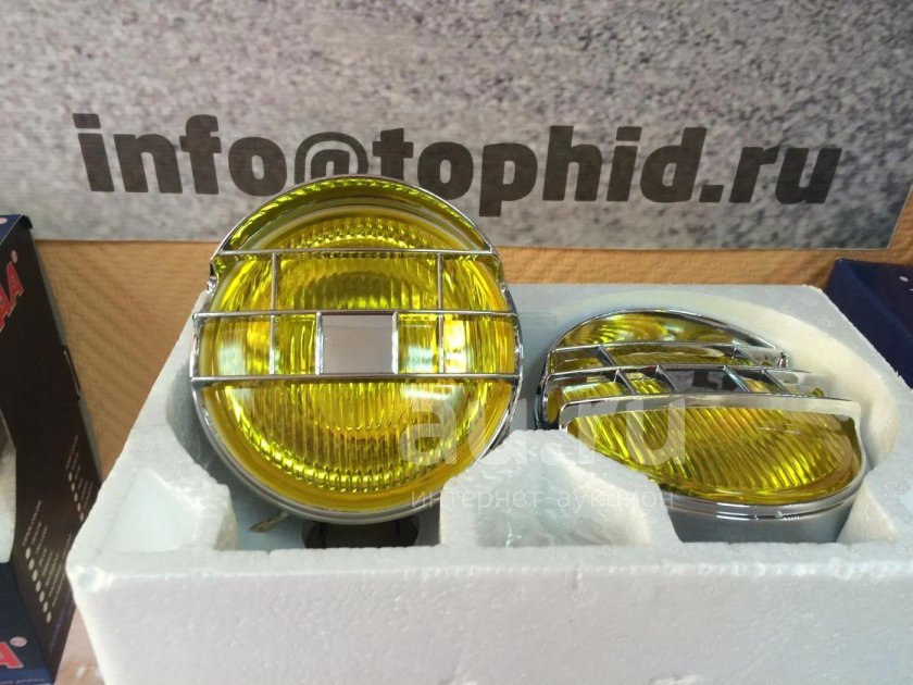 Противотуманки Хелла круглые желтые