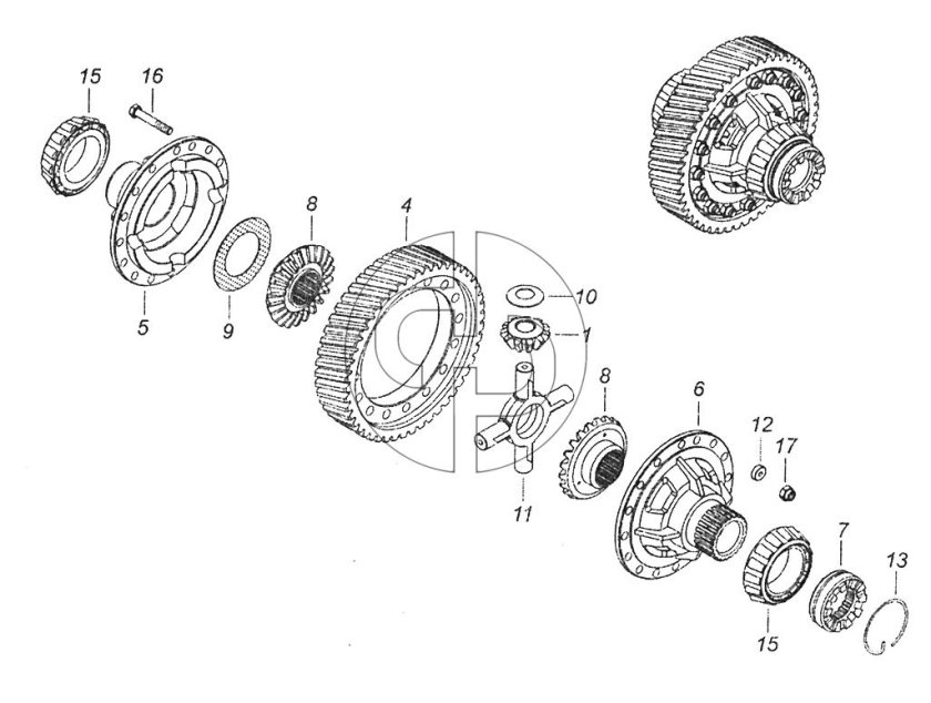 Дифференциал заднего моста КАМАЗ 65115