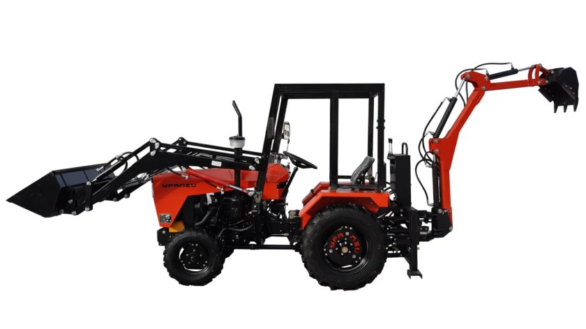 Минитрактор Уралец 220 фронтальный погрузчик