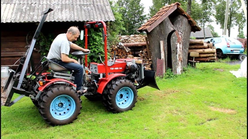 Минитрактор TZ 4k 14 косилка