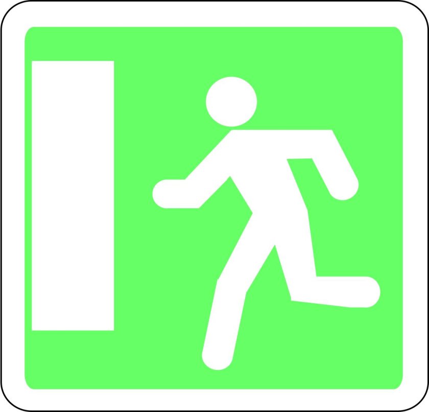 Табличка "аварийный выход"