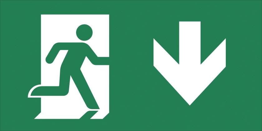 Эвакуационный знак е04