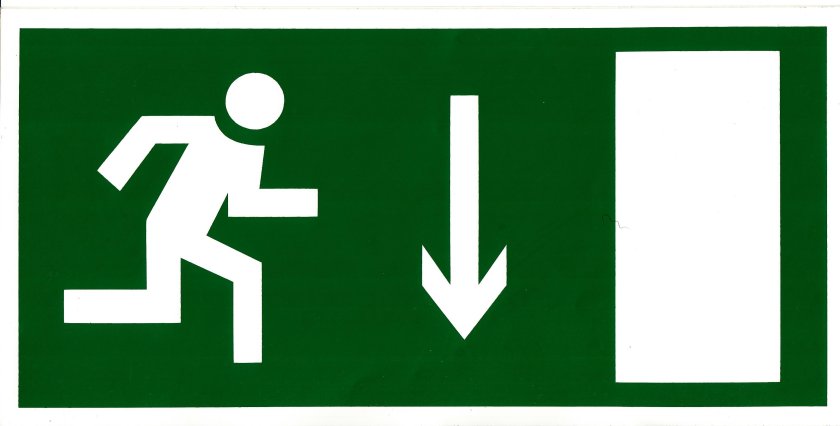 Знак направление к эвакуационному выходу прямо е11
