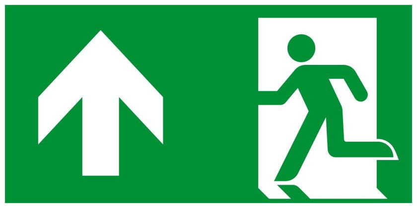 Направление движения к аварийному выходу