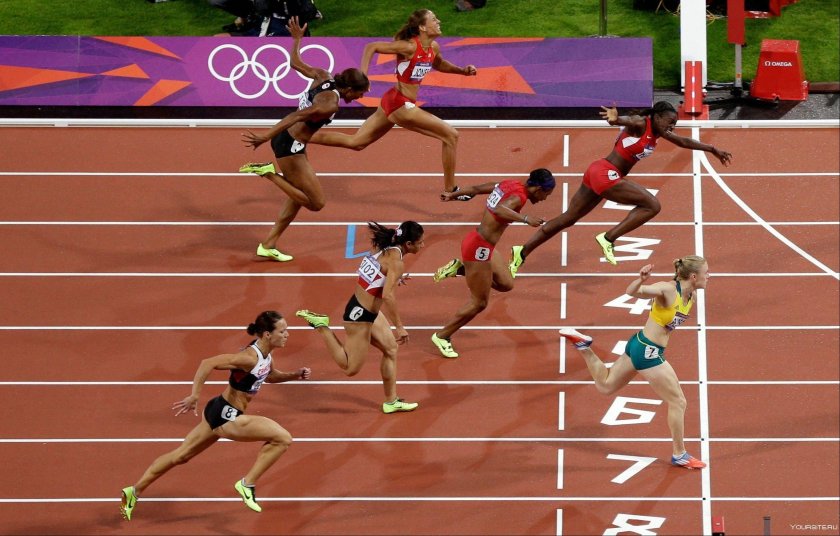 Спринтерский бег финиширование