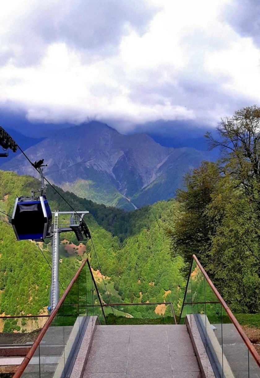Канатная дорога в Азербайджане Габала