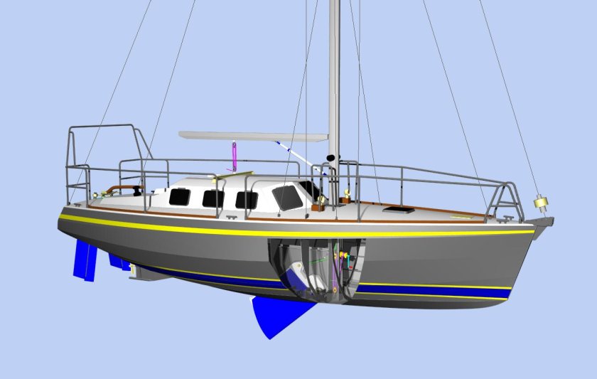 Яхта швертбот килевой