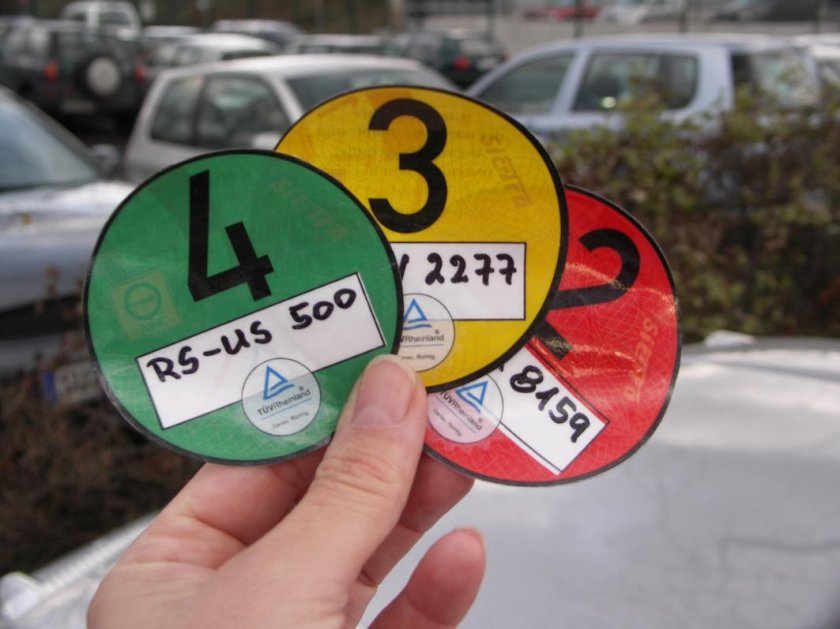 Наклейка экологические зоны Германии