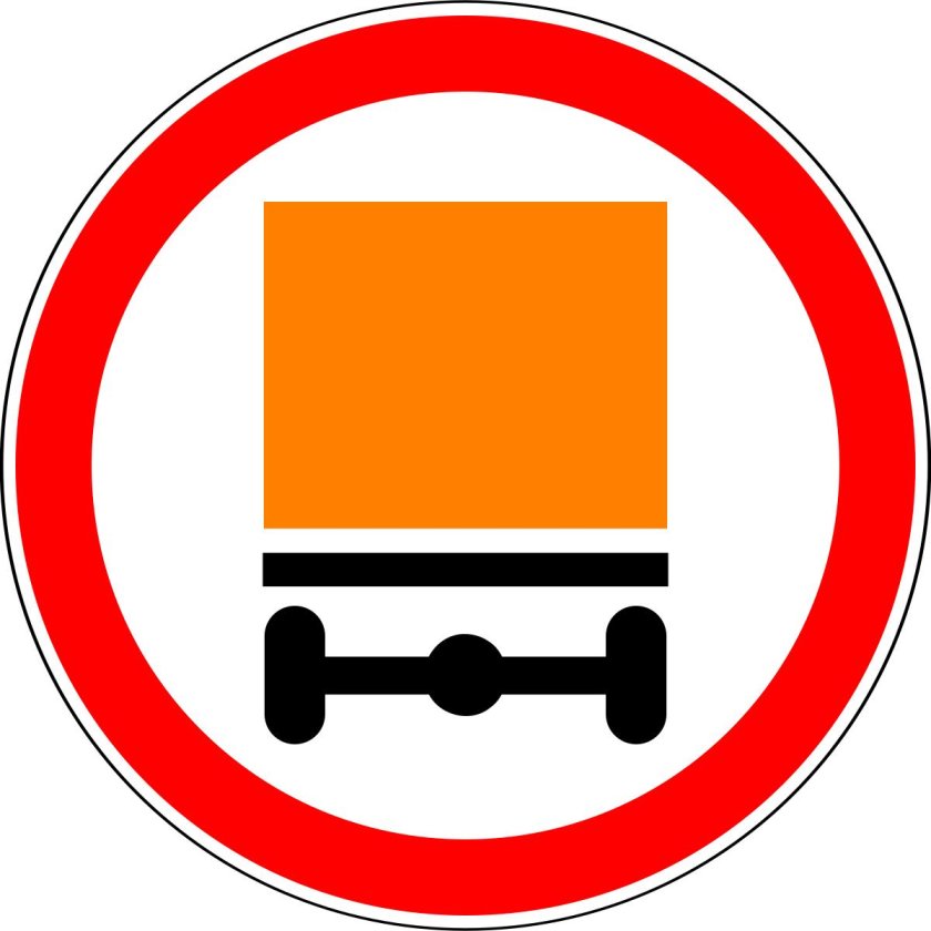 3.32 Движение транспортных средств с опасными грузами запрещено