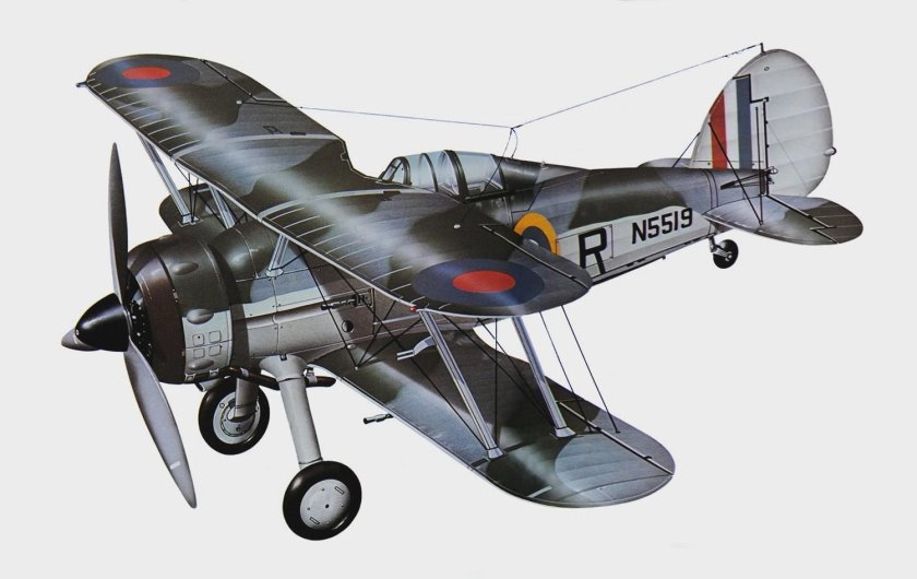 Самолет биплан Глостер Гладиатор