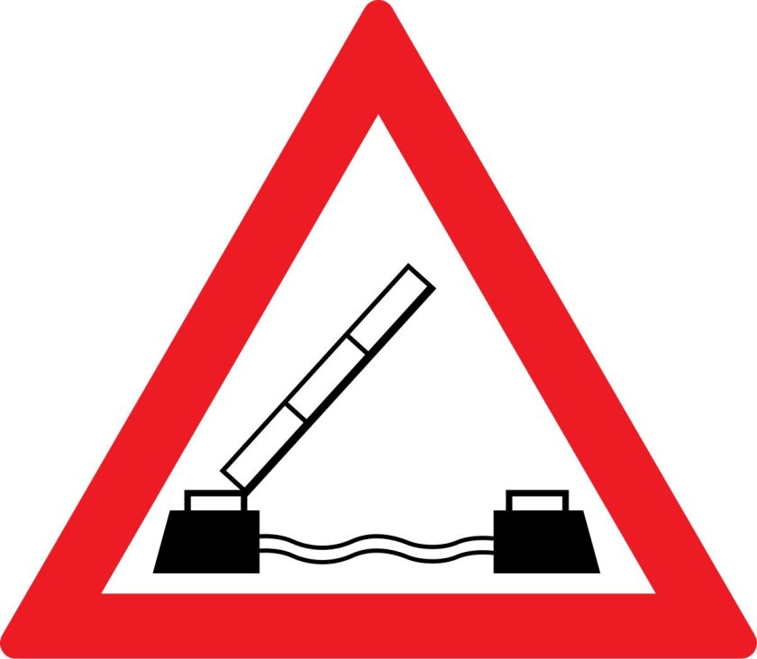 Дорожный знак разводной мост картинка