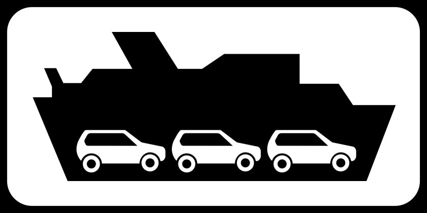 Паромная переправа дорожный знак