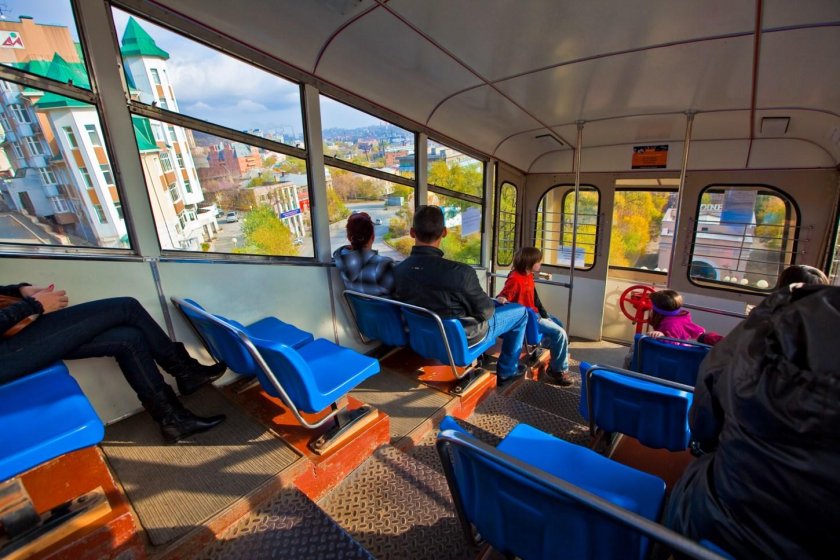 Фуникулер Владивосток внутри