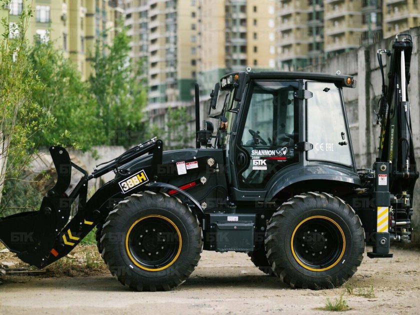 Экскаватор погрузчик shanmon 388 h