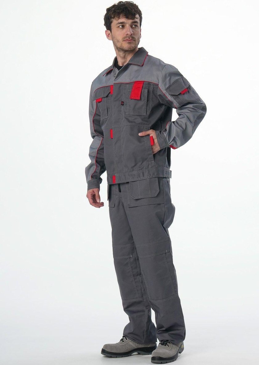 Костюм профессионал-1 (т-серый/св-серый, 52-54/182-188)