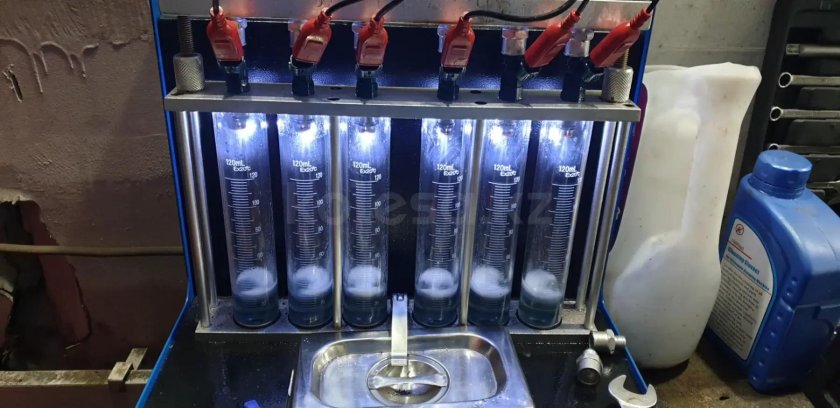 Промывка форсунок на стенде