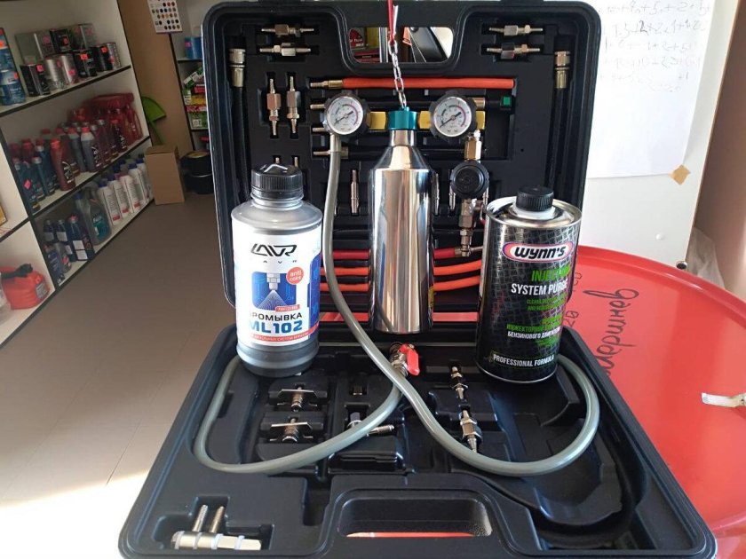 Промывочная станция для топливной системы дизельного двигателя