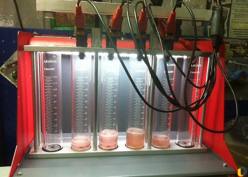 Стенд для промывки 4 форсунок