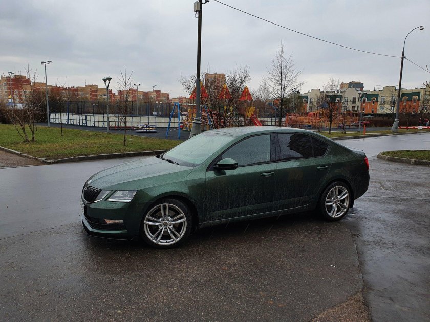 Skoda Octavia a8 зеленая