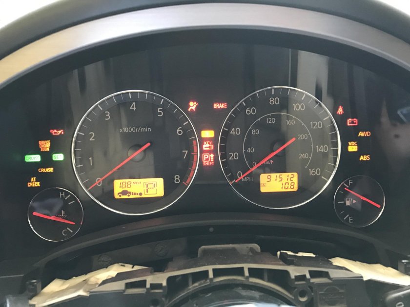 Индикаторы приборной панели Инфинити фх35