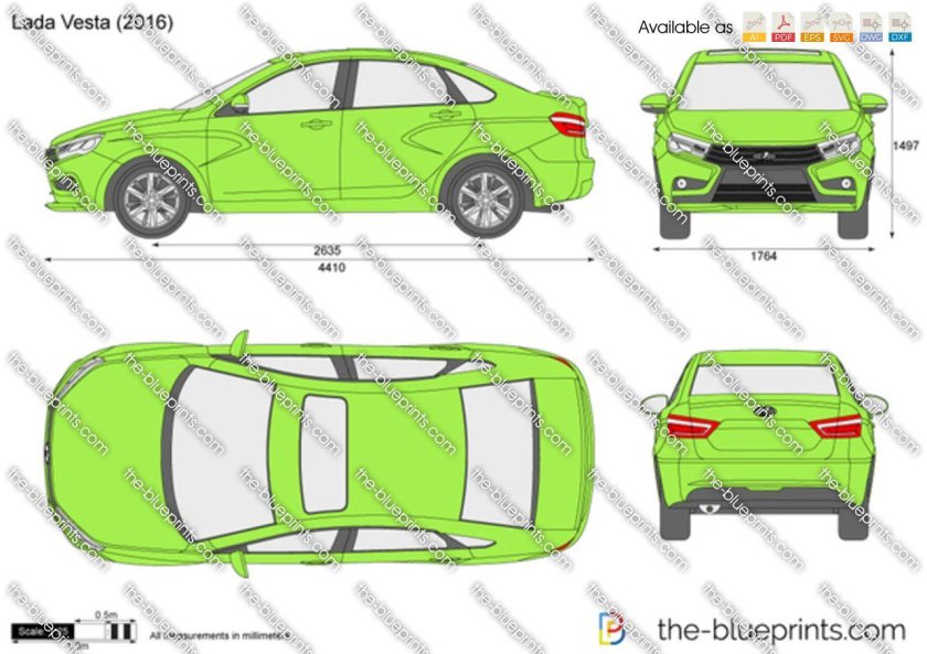 Лада Веста чертеж